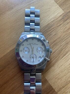 Marc by Marc Jacobs Silver-Tone Chronograph Bracelet Watch